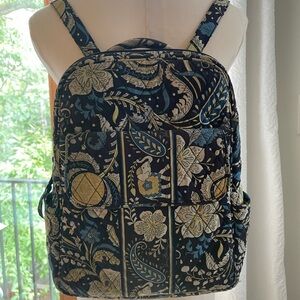 Vera Bradley Elephant Navy Yellow Backpack